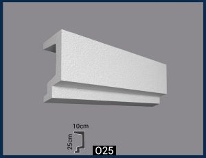كرانيش خارجي-(025)-مقاسات العود : 12*25*240 cm